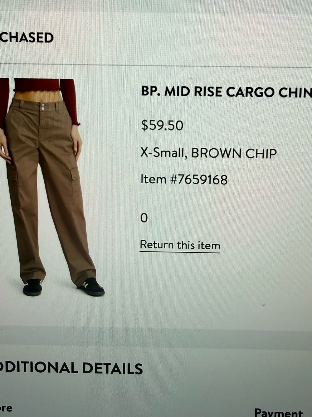 BP mid Rise  Cargo chino